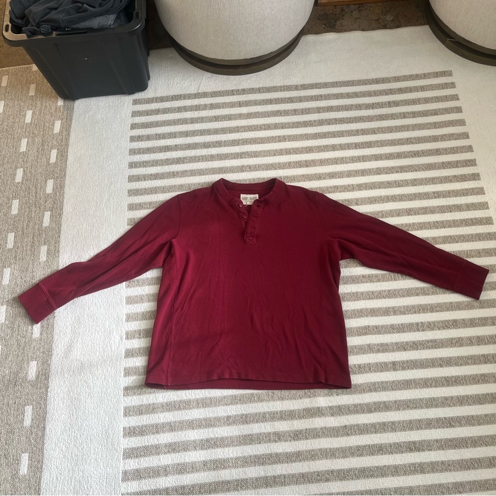 Eddie Bauer Maroon Henley Shirt